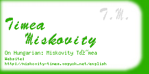 timea miskovity business card